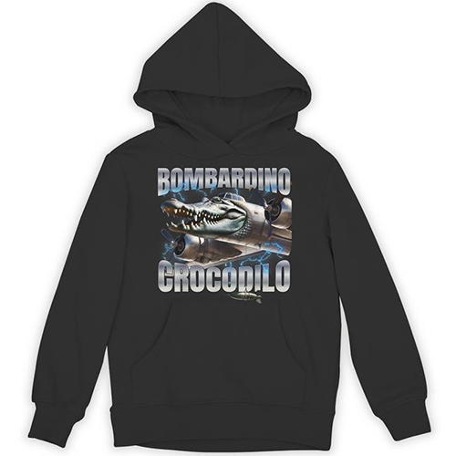 Detská mikina BOMBARDINO CROCODILO - čierna