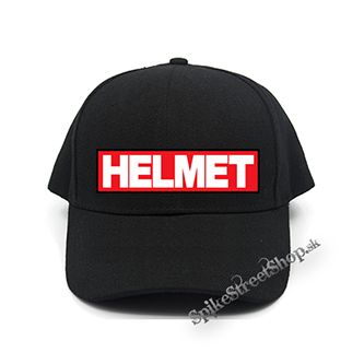 HELMET - Logo Red White - čierna šiltovka (-30%=AKCIA)