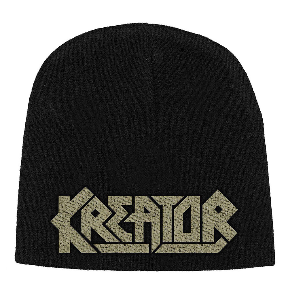 Čierna zimná čiapka KREATOR - Logo Olive