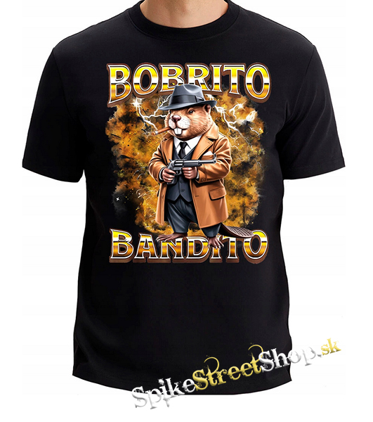 BOBRITO BANDITO - Italian Brainrot Meme - čierne detské tričko
