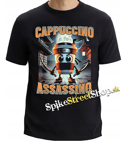 CAPPUCCINO ASSASSINO - Italian Brainrot Meme - čierne detské tričko