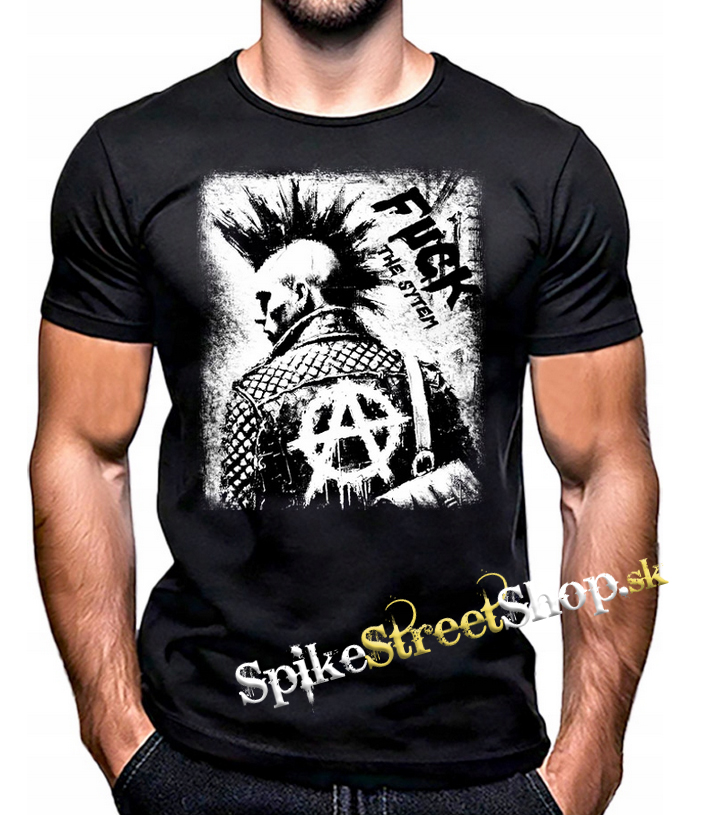 ANARCHY - FUCK THE SYSTEM - čierne detské tričko