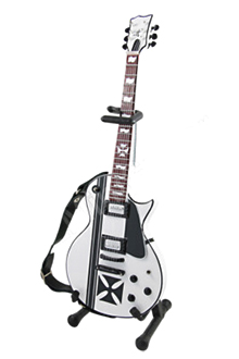 Gitara METALLICA - James Hetfield Iron Cross White & Strap - Mini Guitar USA
