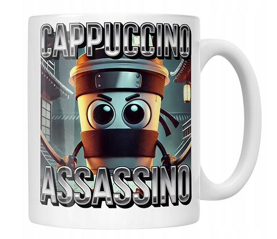 Hrnček CAPPUCCINO ASSASSINO - Italian Brainrot Meme
