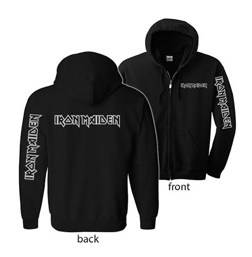 IRON MAIDEN - Logo White Sleeve Patch - mikina na zips