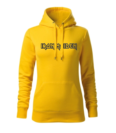 IRON MAIDEN - Logo Black - žltá dámska mikina