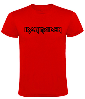 IRON MAIDEN - Logo Black - červené detské tričko