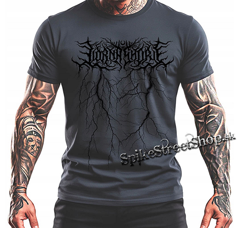 LORNA SHORE - Logo Tree - šedé pánske tričko