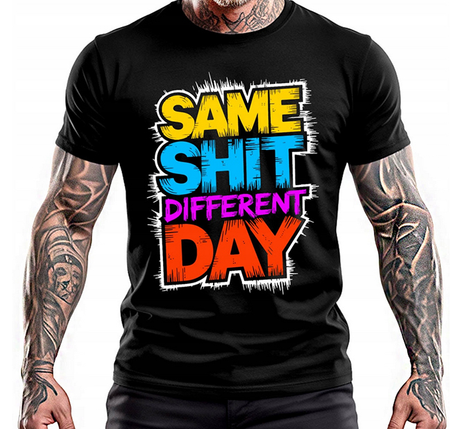 SAME SHIT DIFFERENT DAY - čierne detské tričko