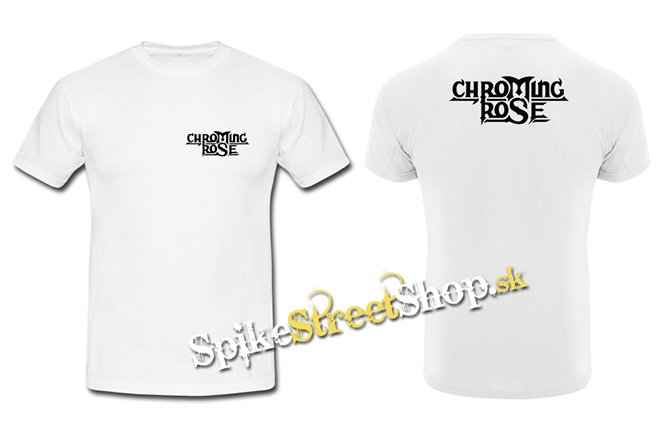 CHROMING ROSE - Logo Black - biele pánske tričko