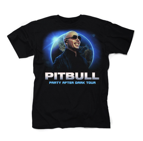 PITBULL - Party After Dark Tour Poster - čierne pánske tričko