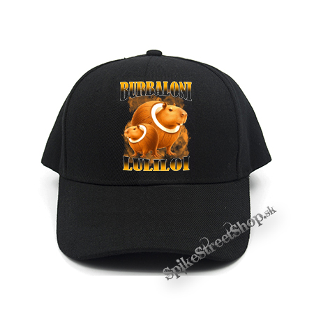 BURBALONI LULILOI - Italian Brainrot Meme - čierna šiltovka