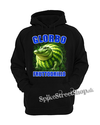 Detská mikina GLORBO FRUTTODRILLO - Italian Brainrot Meme - čierna
