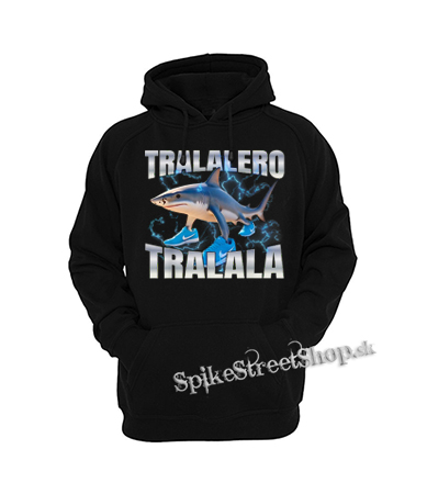 Detská mikina TRALALERO TRALALA - Italian Brainrot Meme - čierna