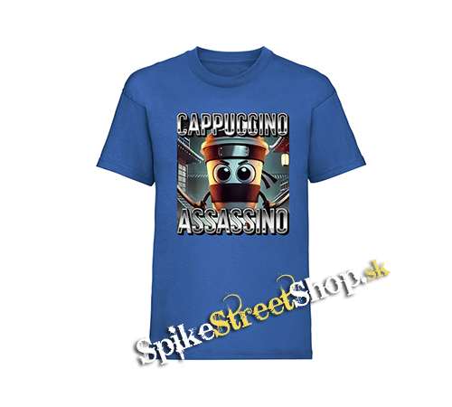 CAPPUCCINO ASSASSINO - azurovomodré pánske tričko