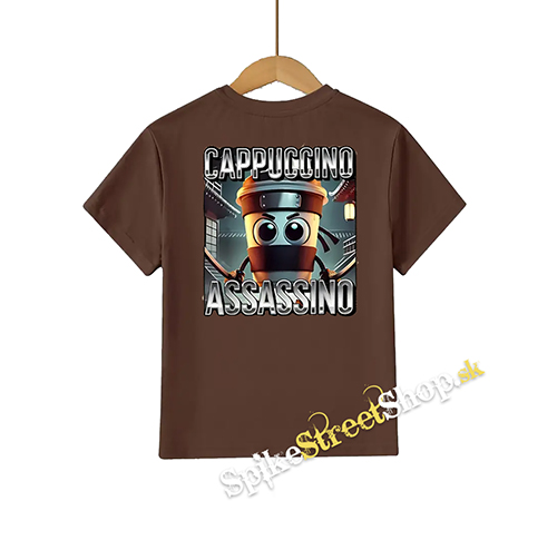 CAPPUCCINO ASSASSINO - čokoládovohnedé pánske tričko