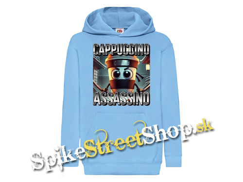 CAPPUCCINO ASSASSINO - svetlomodrá pánska mikina