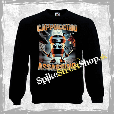CAPPUCCINO ASSASSINO - čierna detská mikina bez kapuce