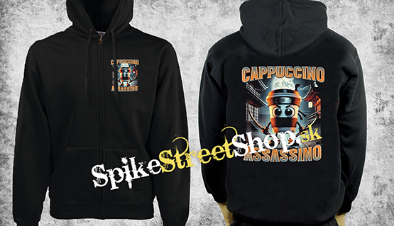 CAPPUCCINO ASSASSINO - čierna detská mikina na zips