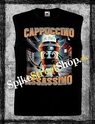 CAPPUCCINO ASSASSINO - čierne pánske tričko bez rukávov