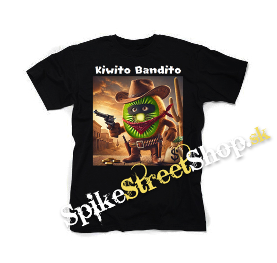 KIWITO BANDITO - Italian Brainrot Meme - čierne detské tričko