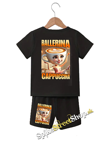 Unisex kraťasy + Unisex tričko BALLERINA CAPPUCCINA - bavlnené teplákové šortky a bavlnené tričko
