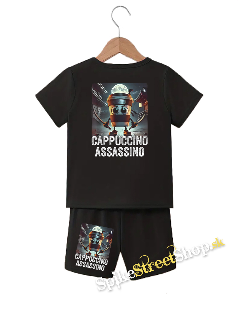 Unisex kraťasy + Unisex tričko CAPPUCCINO ASSASSINO - Motive 2 - bavlnené teplákové šortky a bavlnené tričko