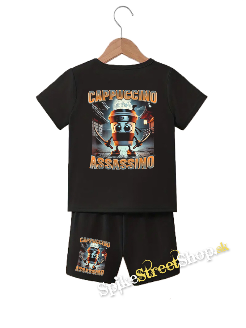 Unisex kraťasy + Unisex tričko CAPPUCCINO ASSASSINO - Motive 3 - bavlnené teplákové šortky a bavlnené tričko
