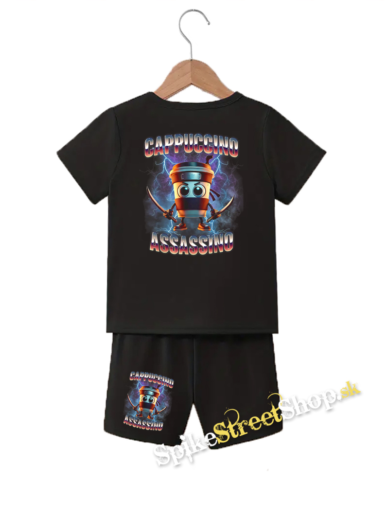 Unisex kraťasy + Unisex tričko CAPPUCCINO ASSASSINO - Motive 5 - bavlnené teplákové šortky a bavlnené tričko