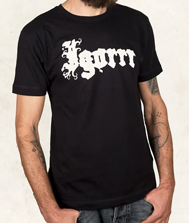 IGORRR - Logo White - čierne detské tričko