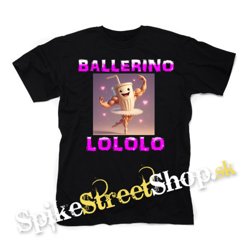 BALLERINO LOLOLO - Italian Brainrot Meme - čierne detské tričko