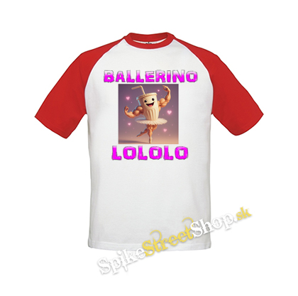 BALLERINO LOLOLO - Italian Brainrot Meme - bieločervené detské tričko