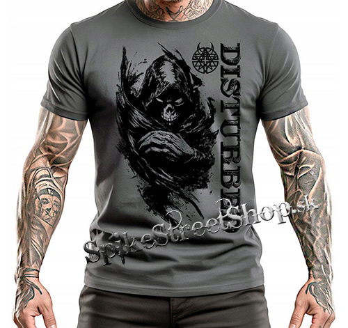 DISTURBED - Black Mascot - šedé pánske tričko