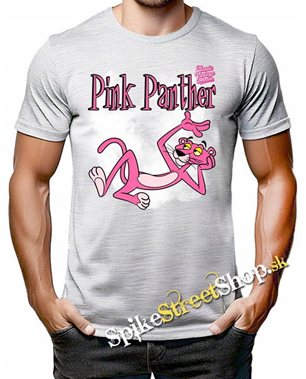 RUŽOVÝ PANTER - PINK PANTHER - svetlošedé pánske tričko