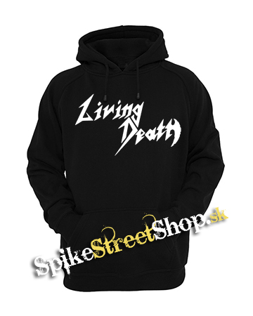 LIVING DEATH - Logo - čierna pánska mikina