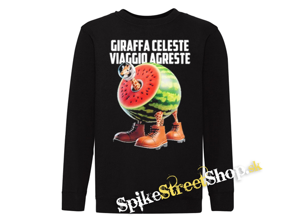 GIRAFFA CELESTE VIAGGIO AGRESTE - čierna detská mikina bez kapuce