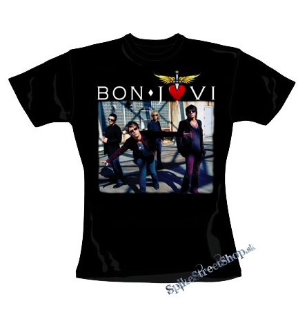 BON JOVI - Band Portrait - čierne dámske tričko (Skinny Fit)