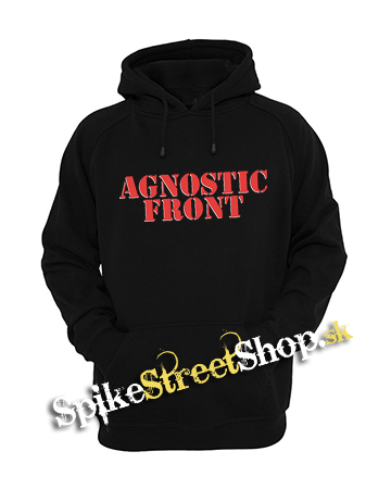 AGNOSTIC FRONT - Logo Red - čierna pánska mikina