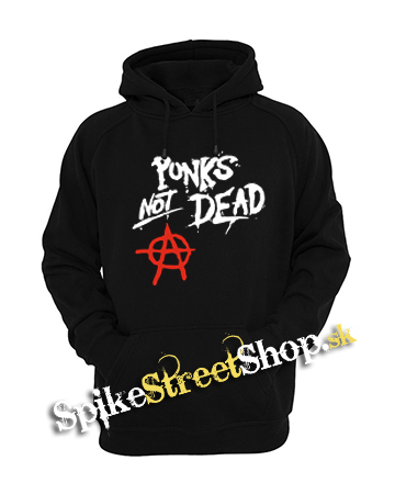 ANARCHY - Punks Not Dead - čierna pánska mikina