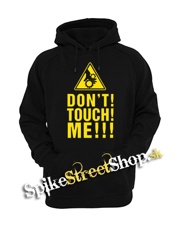 DON'T TOUCH ME - čierna pánska mikina