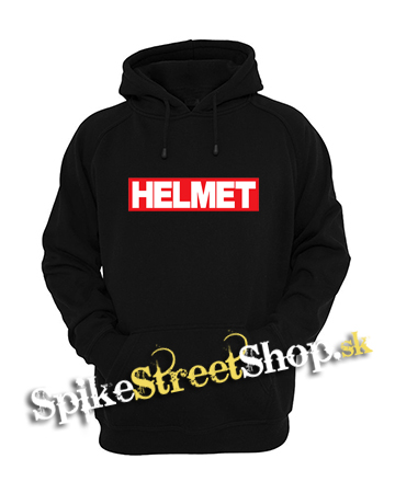 HELMET - Logo Red White - čierna pánska mikina