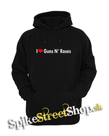I LOVE GUNS N ROSES - čierna pánska mikina