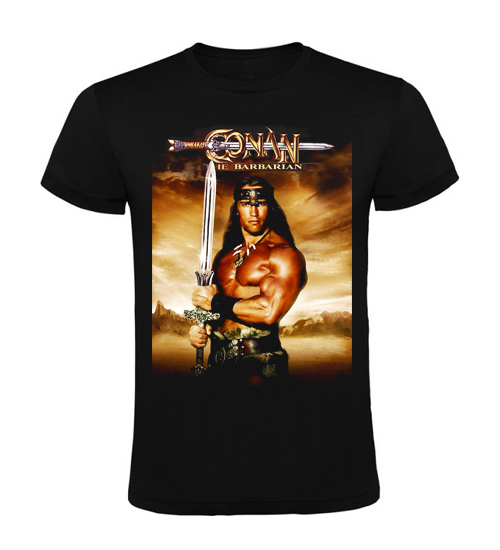 BARBAR CONAN - Poster Motive 1 - čierne detské tričko