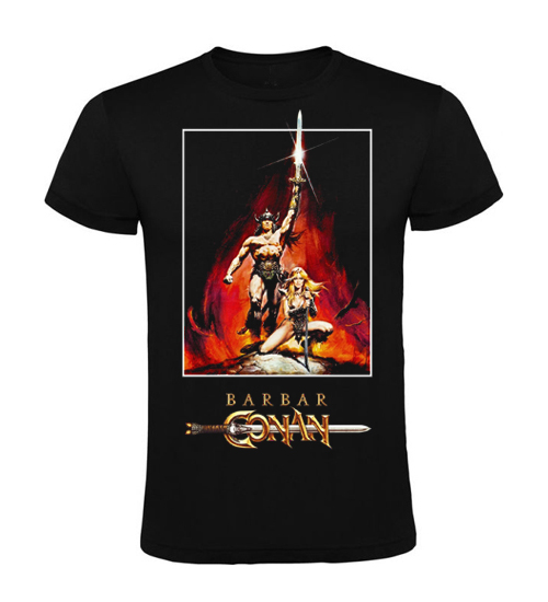 BARBAR CONAN - Poster Motive 3 - čierne detské tričko