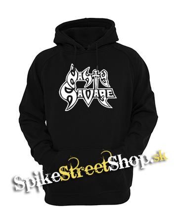 NASTY SAVAGE - Logo - čierna pánska mikina
