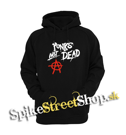 PUNKS NOT DEAD - čierna pánska mikina