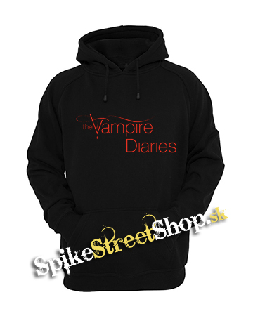 THE VAMPIRE DIARIES - Red Logo - čierna pánska mikina