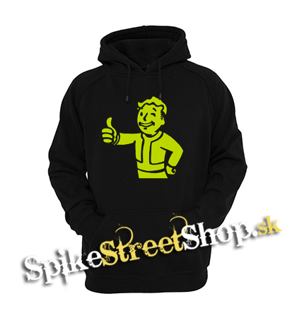 FALLOUT - Vault Boy Green - čierna detská mikina