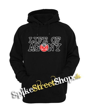 LIFE OF AGONY - Logo - čierna detská mikina