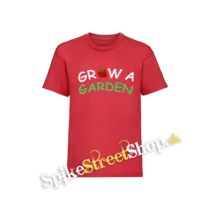 ROBLOX - GROW A GARDEN - Logo - červené detské tričko